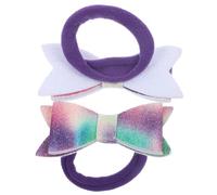 VALICLUD Coleteros Elásticos para Niña 2 Piezas Lazo Gradiente Accesorios Cabello Sujetadores de Cabello para Niñas para Peinados Rápidos