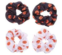 VALICLUD Coleteros Estampado De Baloncesto 4 Piezas, Elásticos Decorativos Pequeños Para Mujer y Niña, Accesorios Para Cabello Fiestas Deportivas y Uso Diario