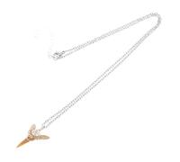 VALICLUD Colgante Fósil De Diente De Tiburón Collar De Tiburón Cordones Metálicos Ajustables Colgante De Rocas Para Joyería De Playa Para Collar De Surf De Verano