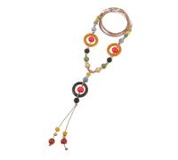 VALICLUD Collar Boho Con Tassel Colorido Cadena De Suéter Vintage Colgante Hecho Mano Para Mujer Ligero y Resistente Al Desgaste Para Verano y Uso Diario