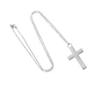 VALICLUD Collar Colgante Cruz de Cremación en Acero Inoxidable, Urna Conmemorativa para Cenizas, Medallón Portátil para Recuerdo de Mascotas y Seres Queridos, Joyería Memorial Unisex