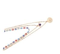 VALICLUD Collar De Clavícula De Mal De Ojo Para Mujer, Cadena Multicapa De Aleación Dorada, Collares De Ojos Moda, Joyas Para Fiestas y Uso Diario, Diseño Moderno y Versátil