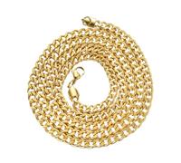 VALICLUD Collar de Hip Hop Dorado para Hombre, Acero Inoxidable, Cadena Fina Chapada, Joyería de Moda Urbana, Uso Diario, Estilo Clásico y Elegante, Tamaño Delgado