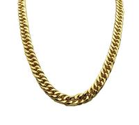 VALICLUD Collar De Imitación De Oro Para Hombre Estilo Hip Hop Aleación Dorada Cadena Gruesa 60 Cm Casual Fiesta