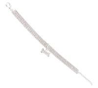 VALICLUD Collar para Perro Talla L Gemas de Imitación Collar de Cristal para Perro Hebilla y Cadena Ajustable Accesorio para Mascotas Adecuado para Paseos y Actividades al Aire