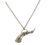 VALICLUD Collar Pirata Collar De Cuerno Italiano Negro Joyas Italianas Colgante De Cuerno Italiano Para Hombre Joyería Italiana Para Mujer Recuerdos De Italia Silver Aleación