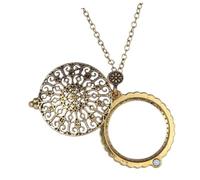 VALICLUD Collar Vintage con Colgante de Atrapasueños y Lupa de Aleación Cadena Pulida Resistente Joyería para Mujer Eventos y Uso Diario