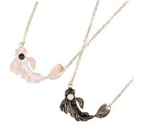 VALICLUD Collares a Juego Peces Koi Tai Chi De Aleación Para Pareja Negro y Blanco, Collar Decorativo Para Ella y Él, Obsequio Romántico Para Novia y Amistad