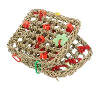 VALICLUD Columpio para Mascotas y Red para Trepar Conejos Juguete Masticable Doble Capa para Jaulas Accesorio Interactivo para Hámsteres y Pequeños Roedores Color Color Color Aleatorio