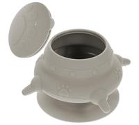 VALICLUD Comedero para Cachorros con 4 Tetinas de Silicona Alimenticio, Tazón Pequeño para Amamantar Perros Múltiple, Cuenco de Leche Seguro Color Gris Claro, Suministros de Enfermería