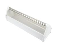 VALICLUD Comedero para Palomas de Plástico Resistente 40 Cm Color Claro para Jaulas, Contenedor de Comida Antisalpicaduras, Suministro para Aves Domésticas y Voladeras