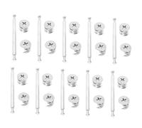 VALICLUD Conectores De Doble Extremo para Muebles 48mm y 84mm Zinc Fundido Kit De Herrajes De Leva Ajustables para Armarios y Cajones Uso En Suministros De Cocina Paquete 20 Juegos