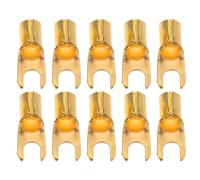 VALICLUD Conectores de Horquilla en U para Audio de Coche 10 Piezas, Terminales de Conexión Rápida Metálicos Resistentes para Amplificador y Altavoces, Compatibles Sistemas de Sonido