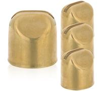 VALICLUD Conectores de Mango para Cuchillos de Latón Dorado 4 Piezas, Accesorios Cónicos sin Rebabas para Tiradores de Cocina en Bricolaje