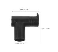 VALICLUD Conectores de Plástico para Perchero 90° Ángulo Recto 10 Piezas Negras Juntas de Acoplamiento para Barra de Armario Accesorios para Tendedero de Ropa y Rieles de Tubo