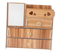 VALICLUD Contenedor De Cosméticos Multifuncional Organizador De Artículos Espejo y Portapañuelos