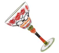 VALICLUD Copa de Cóctel Pintada a Mano de Cristal Resistente al Desgaste, Copa de Vino Multifunción para Whisky y Fiesta, Vaso de Vidrio Diseño Colorido para Uso Doméstico y Bar, Set