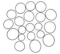 VALICLUD Correa Plana de Caucho para Grabadora de Cassette 1,5 Mm Grosor 75-100 Mm Longitud Paquete de 20 Unidades para Reparación y Mantenimiento de Unidades DVD y Casetes