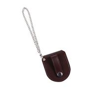VALICLUD Creativa para Reloj De Bolsillo Vintage con Cadena Blanca Accesorio Práctico para Hombres Funda De Cuero De Retro Color Marrón