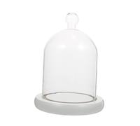 VALICLUD Cubierta de Vidrio para Flores Preservadas 10X15 CM Base para Decoración del Hogar y Exhibición de Pasteles Cubierta Protectora para Postres Campana Decorativa Color Aleatorio