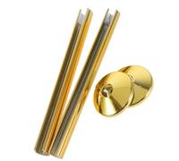 VALICLUD Cubiertas Decorativas para Tubos de Radiador de Baño, Anillos y Manguitos Plásticos Dorados 15 Mm, Accesorios para Ocultar Tuberías y Válvulas, Kit 4 Piezas para Fontanería