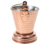 VALICLUD Cubitera de Metal Martillado Rosa Dorado Cubo de Hielo Portátil 10 CM Alto 10 CM Diámetro Enfriador Versátil para Bebidas y Especias en Fiestas y Eventos