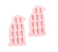 VALICLUD Cubiteras de Silicona para Hielo y Chocolate Forma de para Helados Chocolates y Paletas Moldes de Cocina Color Rosa para Camping y Fiestas