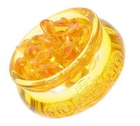 VALICLUD Cubo de Cornucopia de Cristal Chino, Decoración de Mesa para Comedor y Oficina, Adorno de Escritorio 36 Piezas (1 Cubo 35 Yuanbao), Acento Decorativo para Hogar y Feng Shui