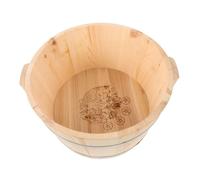 VALICLUD Cubo para Baño de Pies de Madera Natural Profundo para Niños 1 Unidad 21 Cm sin Pintura Seguro Uso Doméstico Relajación Spa