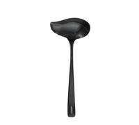 VALICLUD Cuchara de Cocina de Acero Inoxidable 304 para Salsa con Diseño de Boquilla de Pato Mango Ergonómico Negro Utensilio Práctico para Servir y Cocinar Hogar