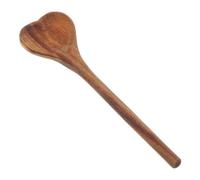 VALICLUD Cuchara de Madera de Acacia Forma de Corazón Cuchara Pequeña para Remover Café y Postres Utensilio Multifuncional para Cocina y Servir Tamaño 18X5 CM Color Natural