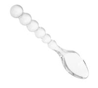 VALICLUD Cucharas de Vidrio Postres Mini Cucharas Transparentes Frutas Helados Diseño Elegante Utensilios Reuniones y Celebraciones 6 Piezas