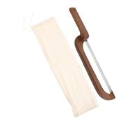 VALICLUD Cuchillo para Pan de Madera con Diseño Multipropósito de Hoja para Minimizar Migas y Roturas, Incluye Rascador de Masa y Bolsa de Tela para Cocina en Casa