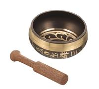 VALICLUD Cuenco Tibetano De Cobre Multifuncional De 8 Cm Con Palo De 2 Cm, Cuenco Sonoro Decorativo Para Meditación y Yoga, Accesorios Espirituales Para Relajación Zen y Prácticas Budistas