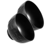 VALICLUD Cuencos Japoneses para Sopa Miso 2 Piezas, Tazones Pequeños de Estilo Japonés en Color Negro Diseño de Caparazón de Tortuga, Resistentes y Ligeros para Restaurante y Uso Diario