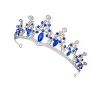 VALICLUD de de imitación tiaras de la novia Mujer feliz fuente tiaras de boda para novia paraca tiara nupcial coronas de novia para boda Aleación de zinc