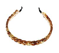 VALICLUD Diadema Acrílica para Mujer y Niña Estilo Vintage Cadena Color Ámbar Cabello Modelado Tocado para Fiesta y Uso Diario