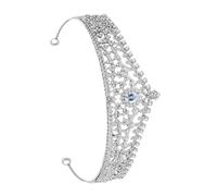VALICLUD Diadema Adorno Brillante para Boda de Aleación Plateada Circonita 3a Ligera y Portátil Adecuado para Novias y Damas en Ceremonias