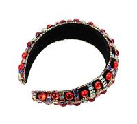 VALICLUD Diadema Ancha De Estilo Antiguo Para Mujer Diadema De Palacio Cristales Adornados Para Fiestas De Boda