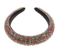 VALICLUD Diadema Ancha Esponja y Cristales de Colores Diadema de Strass para Mujeres y Niñas Accesorio Brillante para Fiestas y Eventos
