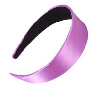 VALICLUD Diadema Ancha Para Mujer Morada De Satén, Accesorio Cabello Antideslizante, Moda Casual y Diaria, Diadema Amplia Cómoda Para Adolescentes y Mujeres