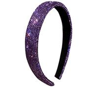 VALICLUD Diadema Aro Decorativo Resistente y Elegante Gemas de Imitación Morada para Mujer y Niña Accesorio Delicado Cabello para Bodas y Fiestas