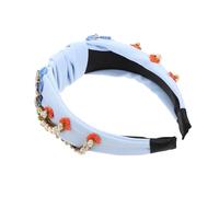 VALICLUD Diadema Barroca Retro con y Cristales Accesorio de Cabello Azul para Fotografía y