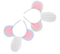 VALICLUD Diadema con Orejas de Ratón y Gorro de Chef Accesorio para Disfraz Cosplay Color Azul y Gris 2 Piezas para Fiestas de Halloween y Eventos Temáticos Familiares