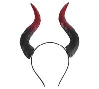VALICLUD Diadema de Cuernos de Toro Desmontable para Halloween y Cosplay, Banda Cabello de Pu con Ajuste Seguro y Diseño Ligero para Fiestas