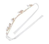 VALICLUD Diadema De Flores Damas De Honor Mujer Vides El Color Perla Cajero Venda Condujo Floral Despedida De Soltera Mamá Primero Casarse Nupcial Diadilla Fiesta Novia Boda Pedrería