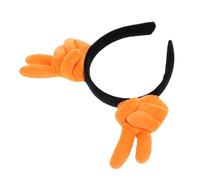 VALICLUD Diadema de gestos de bier Venda felpa decorativo encima linda diadema divertida aro del cabello de fiesta diadema con foto divertida el plastico Orange