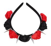 VALICLUD diadema de halloween Víspera de Todos diadema dia de muertos disfraz de halloween maquillaje de decoración diademas accesorio de tocado de cosplay paño rojo