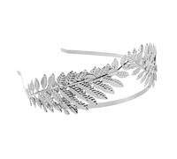 VALICLUD Diadema De Hojas Diademas Boda Diadema De Novia Accesorio Para El Cabello Delicado De Boda Tocado Para Niñas Vid De Pelo Nupcial Banda De Pelo De Hoja Silver Aleación