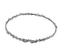 VALICLUD diadema de la aro de pelo de la diadema de trenza aro de pelo ondulado de mujer retro bandas de retro de aleación Negro